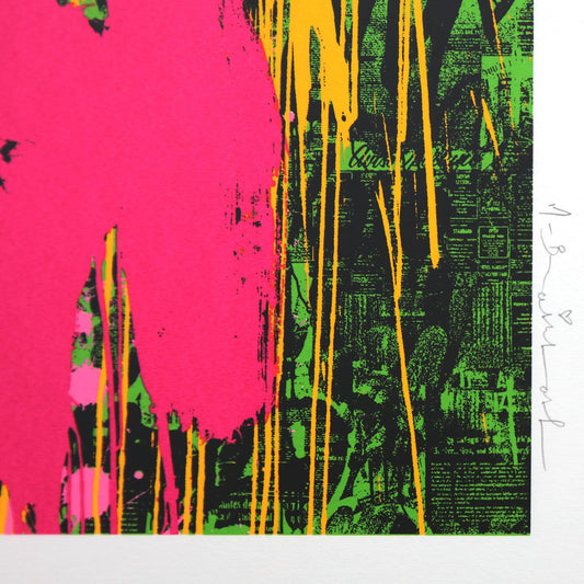 Mr Brainwash- Silkcreen on Paper "Flowarh$, 2021"