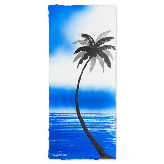 Wyland- Original Watercolor Painting on Deckle Edge Paper "Palm Trees"