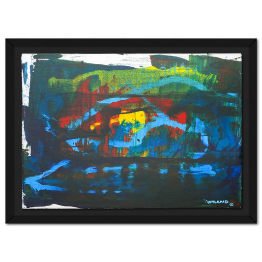 Wyland- Original Watercolor Painting on Deckle Edge Paper "Abstract"