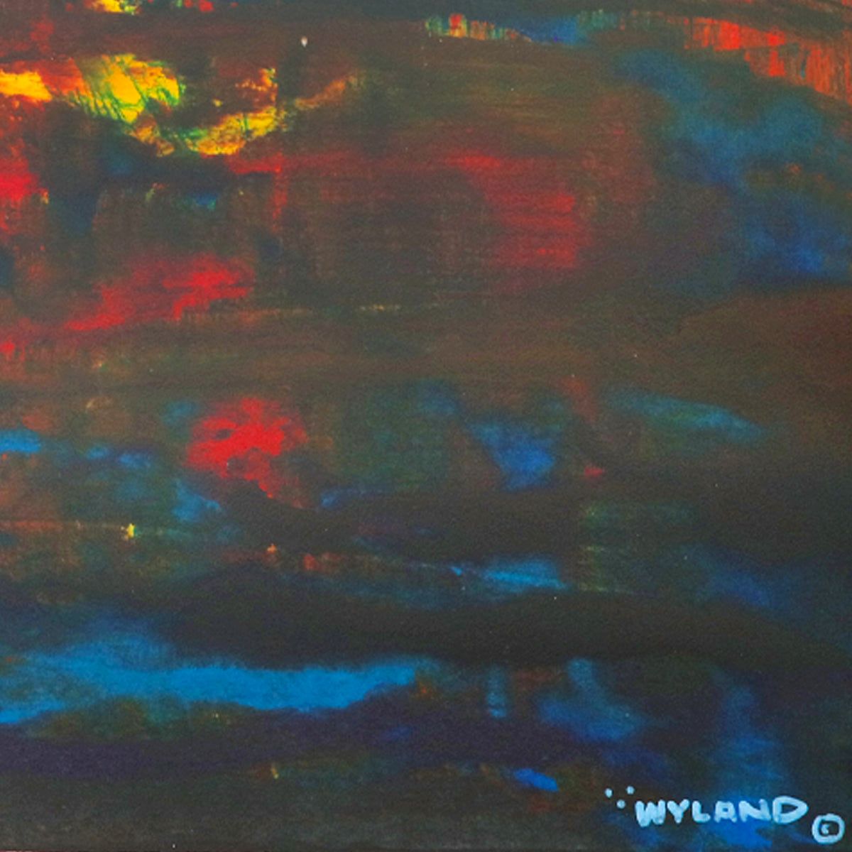 Wyland- Original Watercolor Painting on Deckle Edge Paper "Abstract"