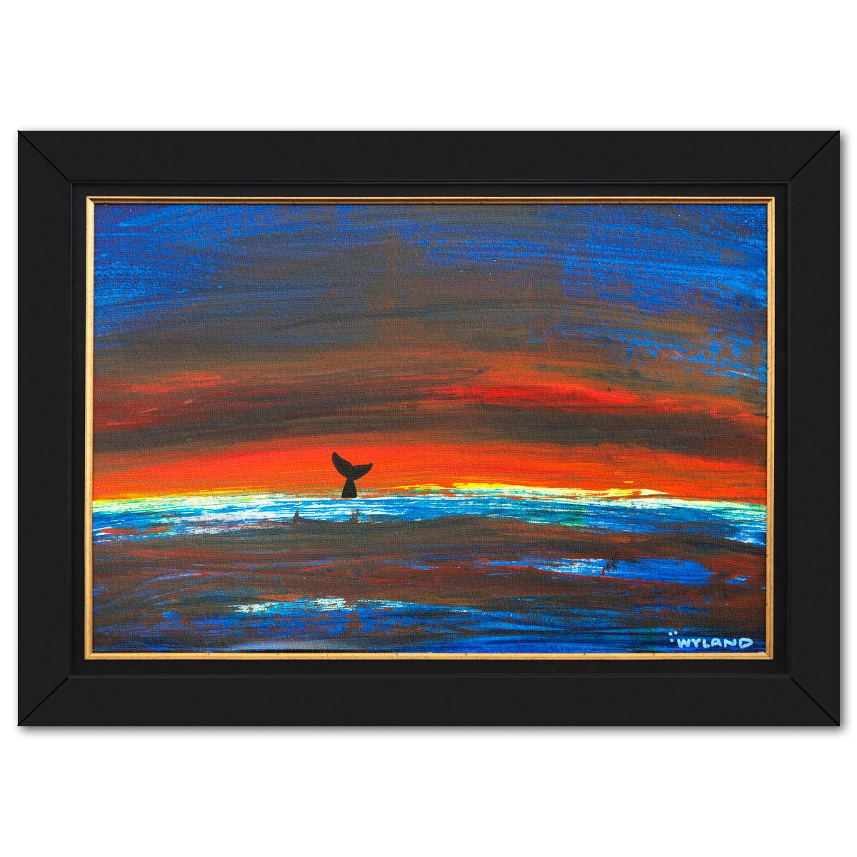 Wyland- Original Painting on Canvas "Monochrome Deep Sea"