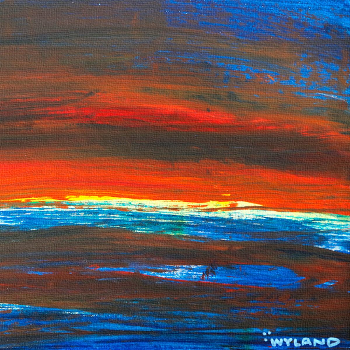 Wyland- Original Painting on Canvas "Monochrome Deep Sea"