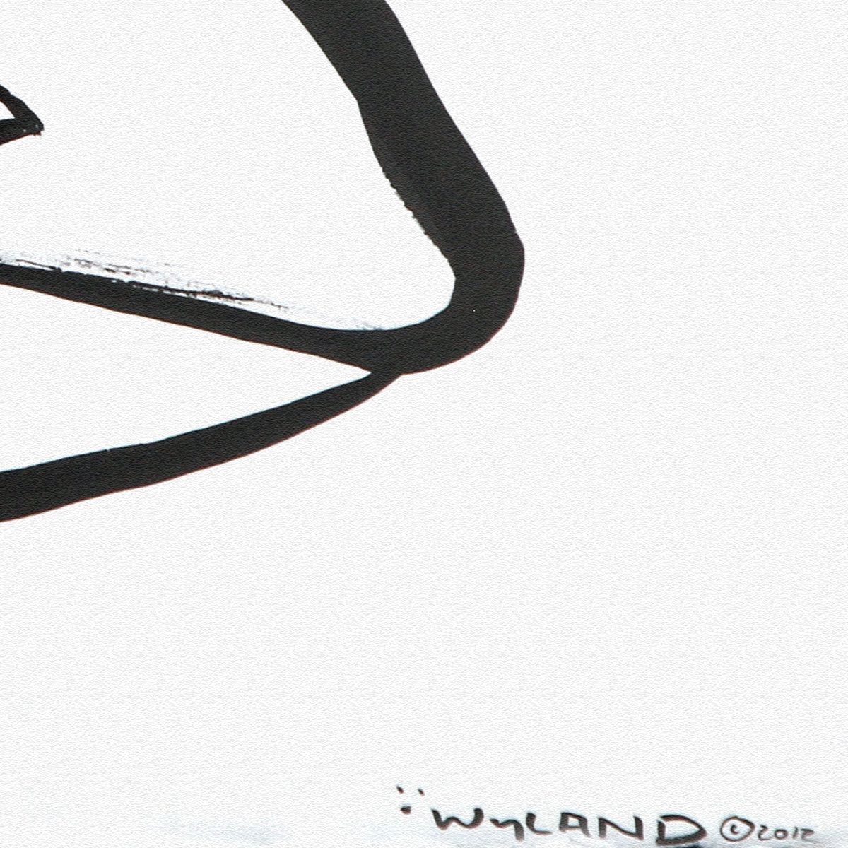 Wyland- Original Sumi Ink Painting "Killer Whales"