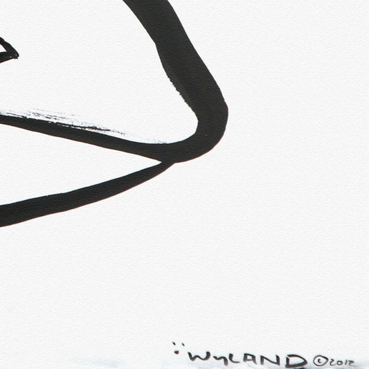 Wyland- Original Sumi Ink Painting "Killer Whales"