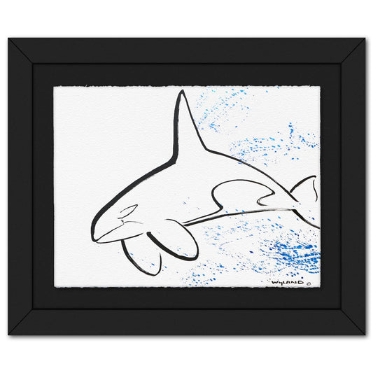 Wyland- Original Sumi Ink Painting "Killer Whale"