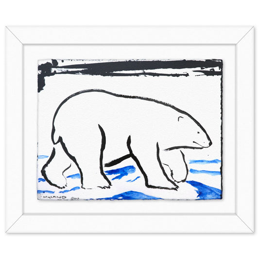Wyland- Original Sumi Ink Painting "Polar Bear"