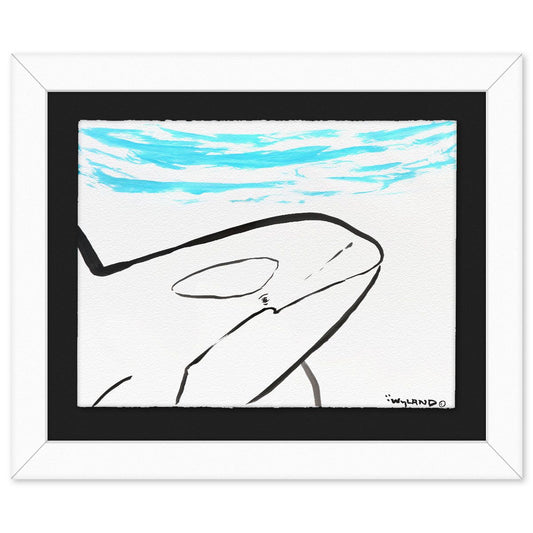 Wyland- Original Sumi Ink Painting "Orca"