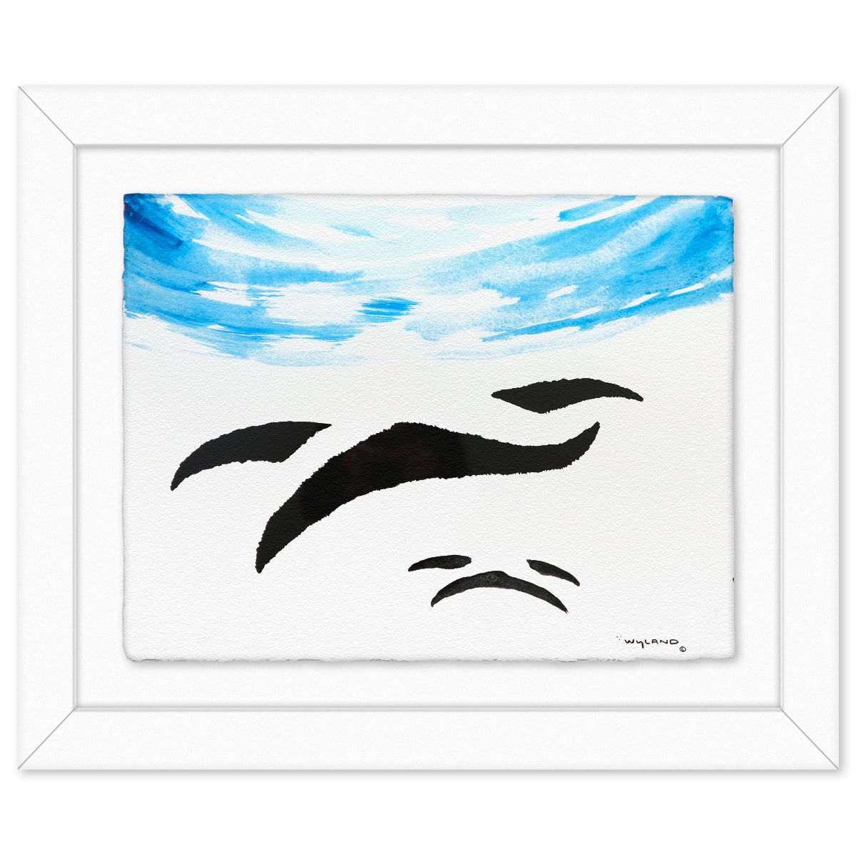 Wyland- Original Sumi Ink Painting "Ocean Flight"