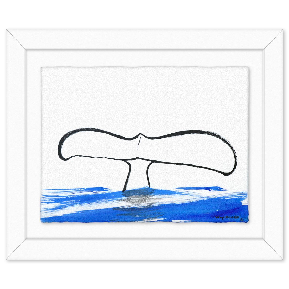 Wyland- Original Sumi Ink Painting "Whale Tail"