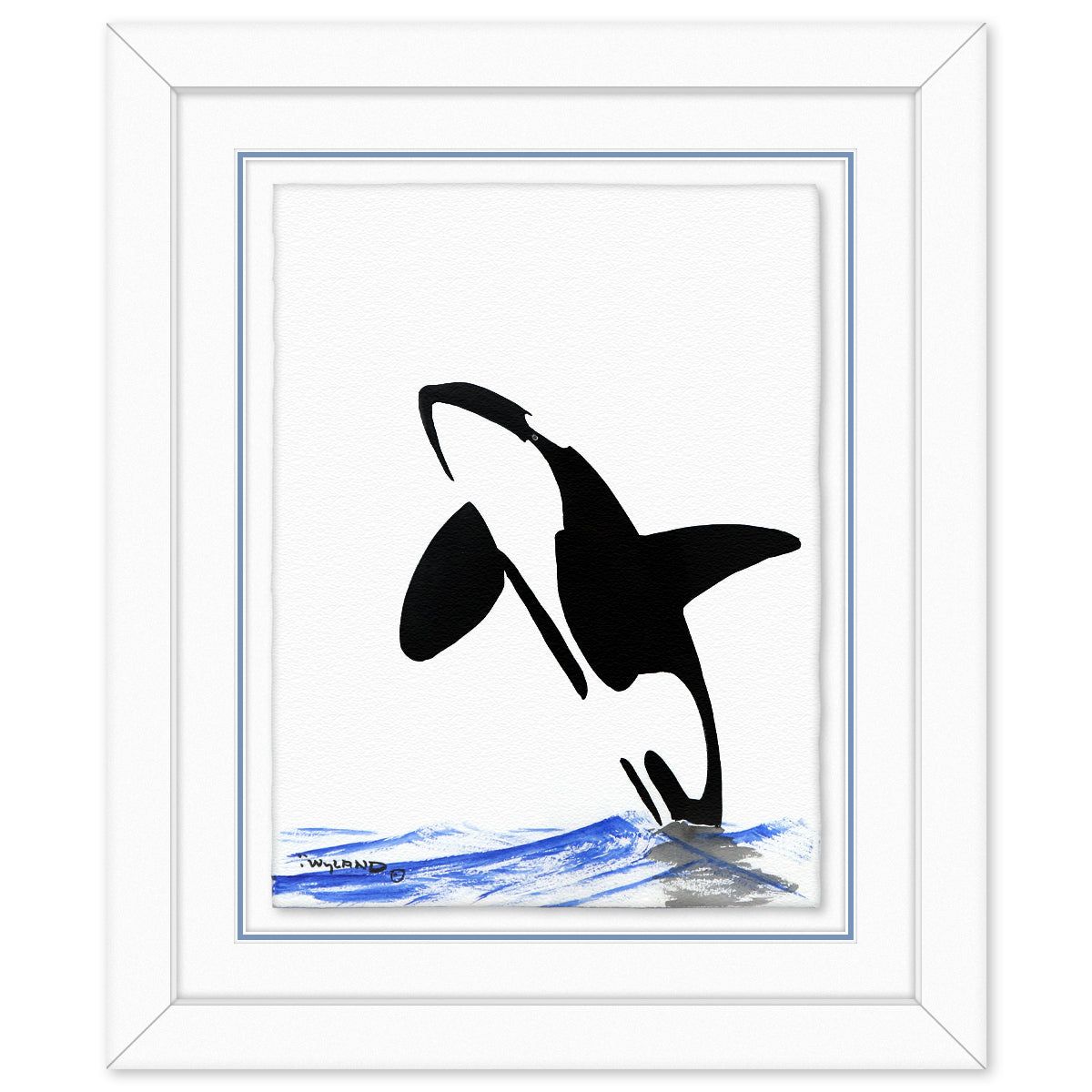 Wyland- Original Sumi Ink Painting "Orca"