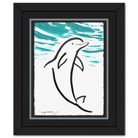 Wyland- Original Sumi Ink Painting "Dolphin"