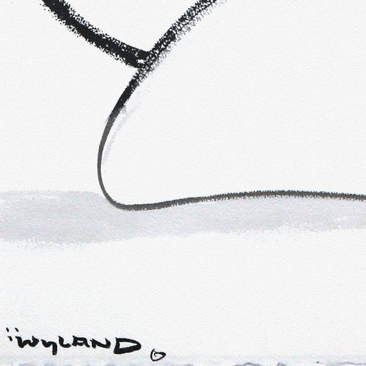 Wyland- Original Sumi Ink Painting "Manta"