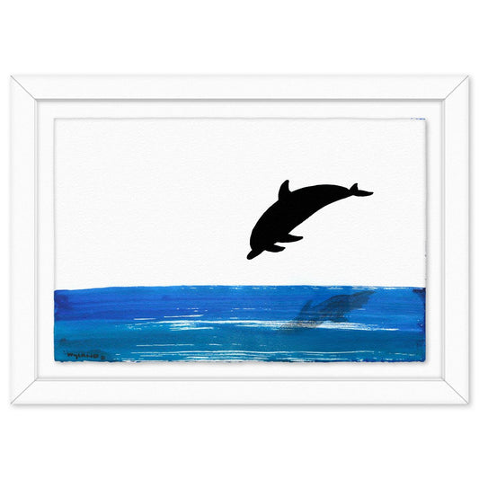 Wyland- Original Sumi Ink Painting "Dolphin"