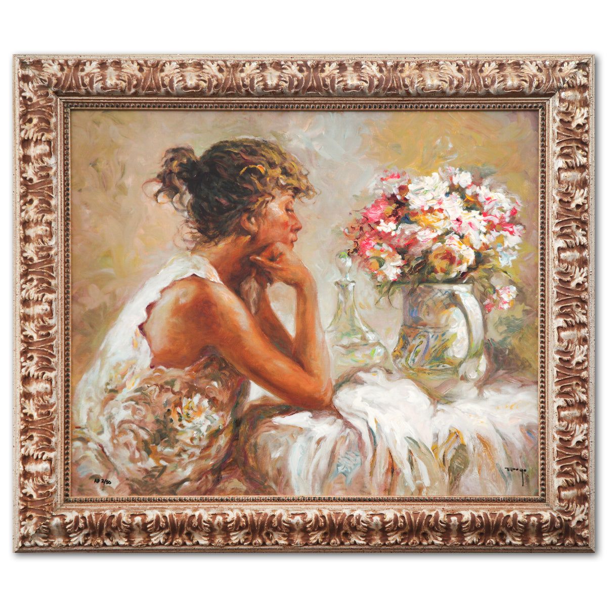 Royo- Serigraph "Pensativa"