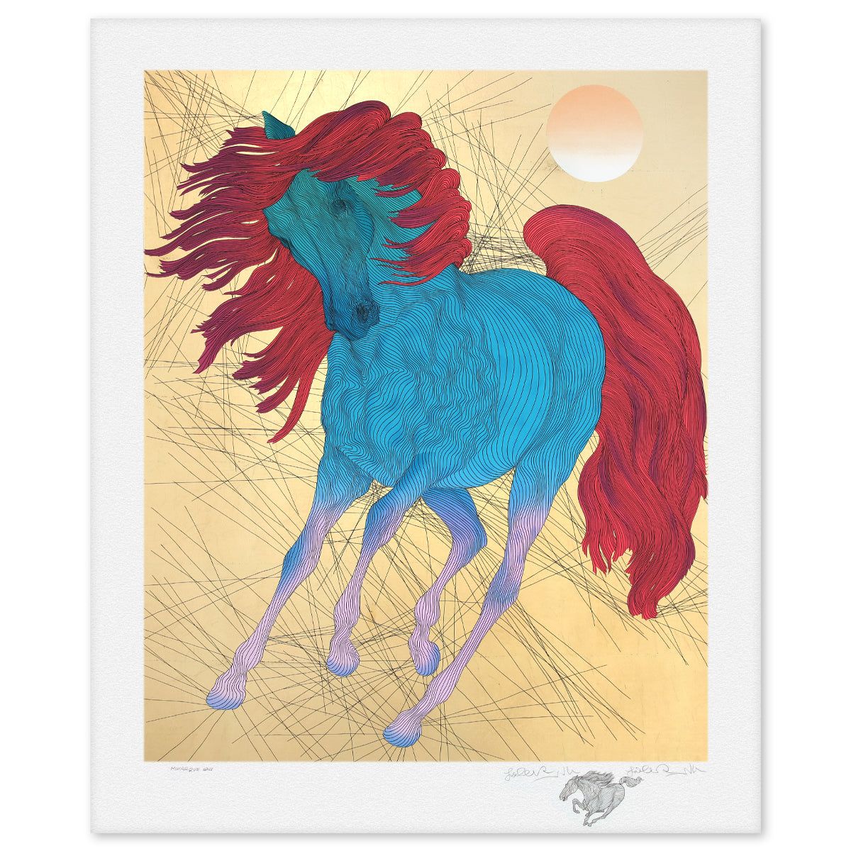 Guillaume Azoulay- Remarque Gold Leaf Serigraph "Monarque"