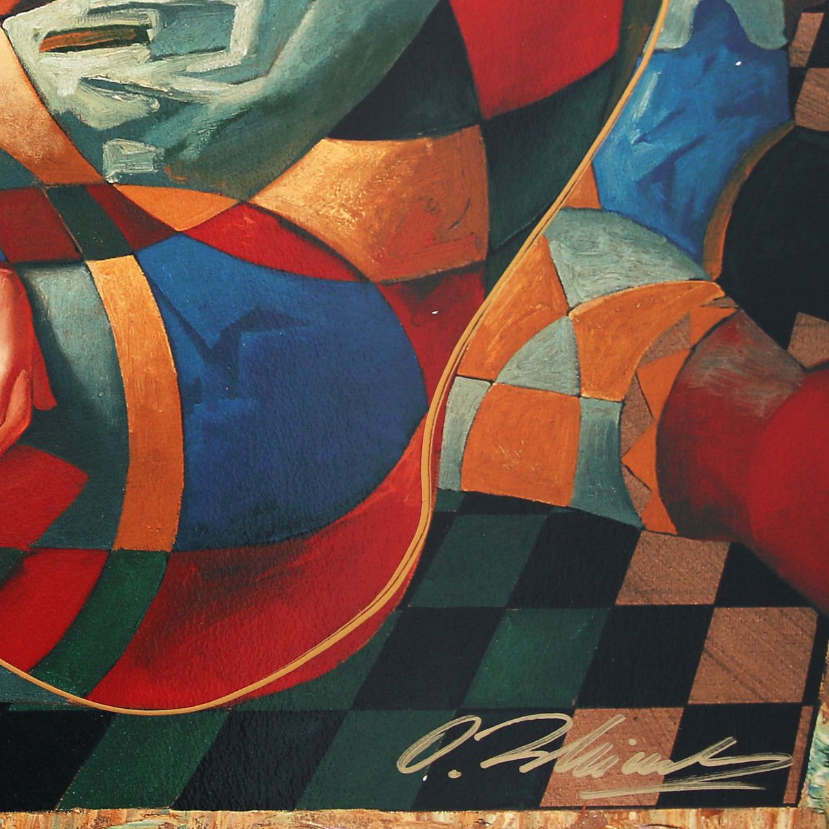 Oleg Zhivetin- Silkscreen "Resting Family"