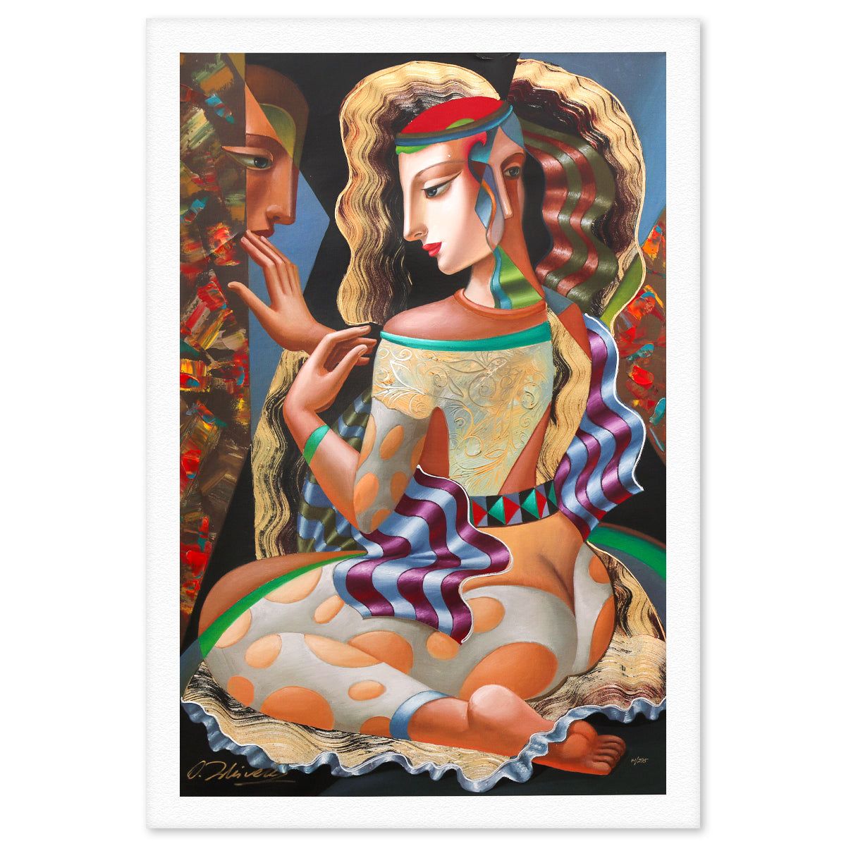 Oleg Zhivetin- Silkscreen "Man on her Mind"