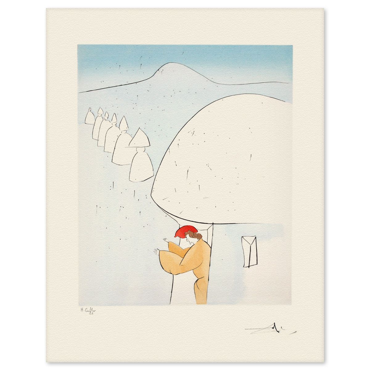 Salvador Dali- Etching "Rokujiso"