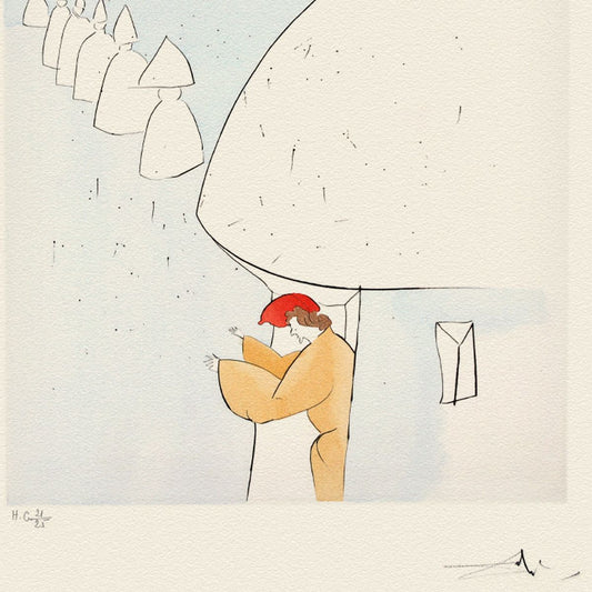 Salvador Dali- Etching "Rokujiso"