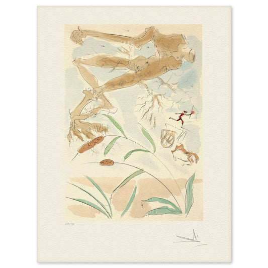 Salvador Dali- Etching "The Oak and the Reed"