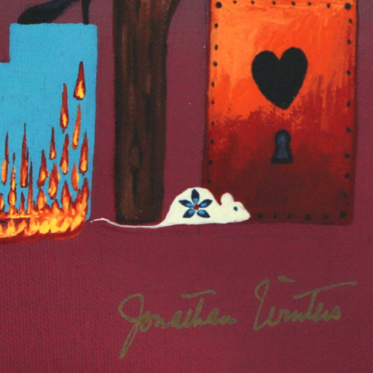Jonathon Winters- Mixed Media "Thoughts of a Hollywood Actor"