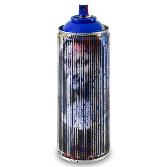 Mr. Brainwash, "Mona Lisa (Blue)" Limited Edition Hand Painted Spray Can with Plate Signature.