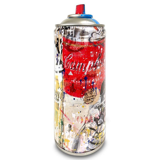 Mr. Brainwash, "Smile (Cyan)" Limited Edition Hand Painted Spray Can with Plate Signature.