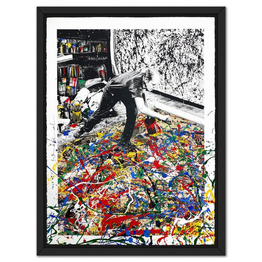 Mr. Brainwash, "Freedom Art" Framed Hand embellished Limited Edition Silk Screen, Hand Signed with Certificate of Authenticity.