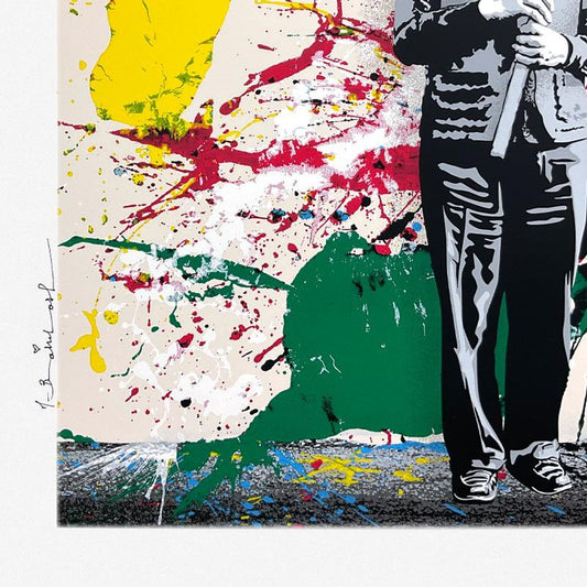 Mr. Brainwash, "M=BW2 Splash" Framed Limited Edition Silk Screen, Numbered and Hand Signed with Certificate of Authenticity