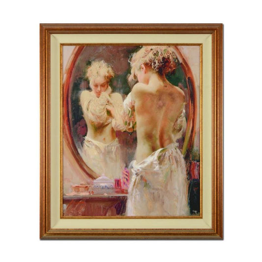Pino (1939-2010), "Contemplation" Framed Limited Edition Hand Embellished Giclee on Canvas. Numbered and Hand Signed with Certificate of Authenticity.