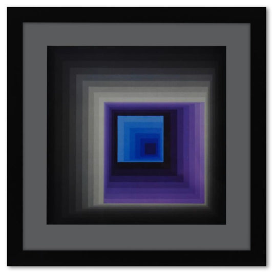 Victor Vasarely (1908-1997), "Reytey de la serie Structures Universelles Du Damier" Framed 1975 Heliogravure Print with Letter of Authenticity
