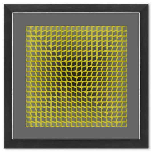 Victor Vasarely (1908-1997), "Illik de la serie CTA - 102" Framed 1971 Heliogravure Print with Letter of Authenticity