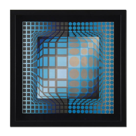 Victor Vasarely (1908-1997), "Koska-Rev (1972)" Framed Heliogravure Print with Letter of Authenticity