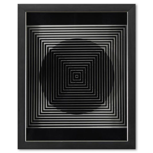 Victor Vasarely (1908-1997), "Trois Dimensions Optique de la serie Cinetiques" Framed 1973 Dimensional Art with Letter of Authenticity