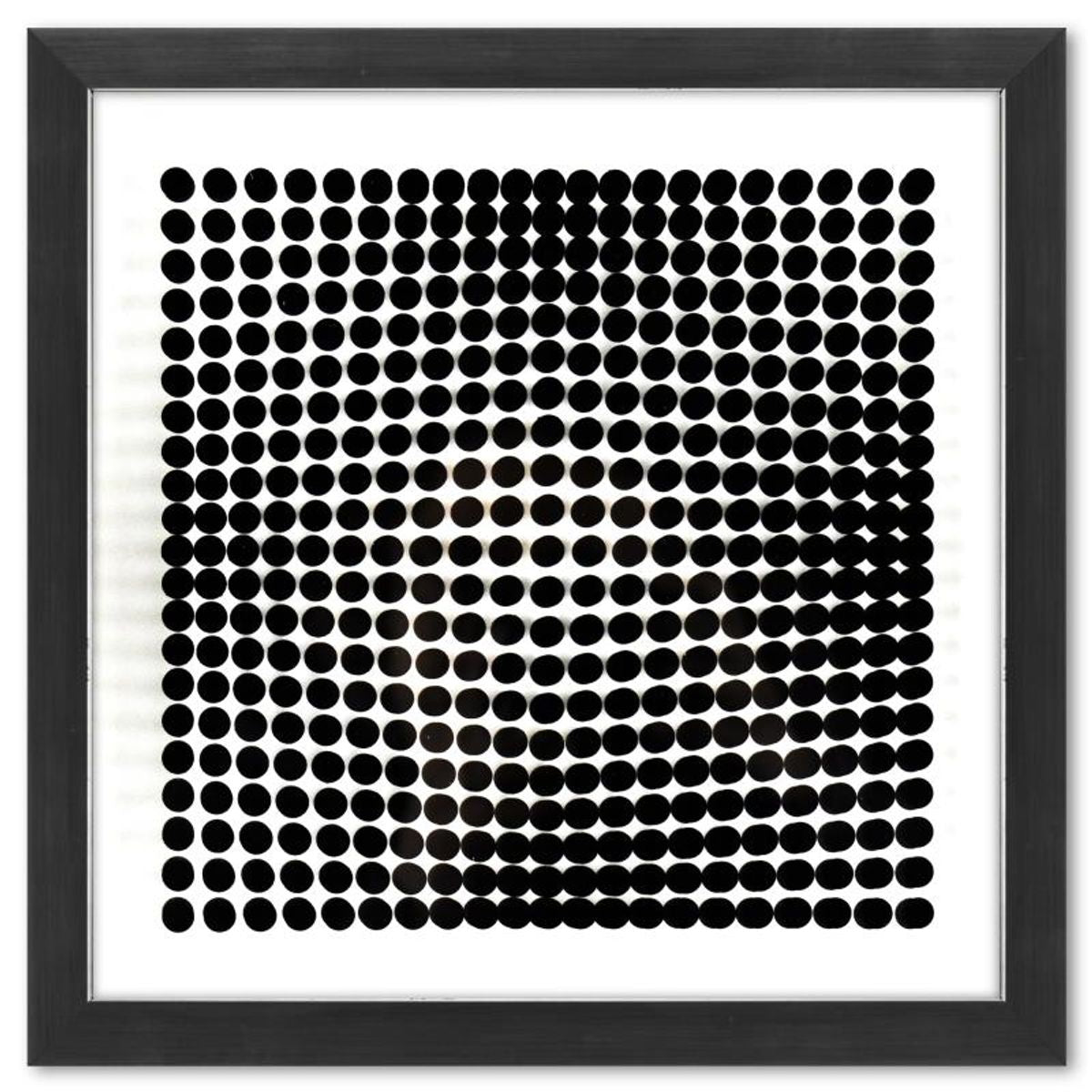 Victor Vasarely (1908-1997), "Trois Dimensions Optique de la serie Cinetiques" Framed 1973 Dimensional Art with Letter of Authenticity