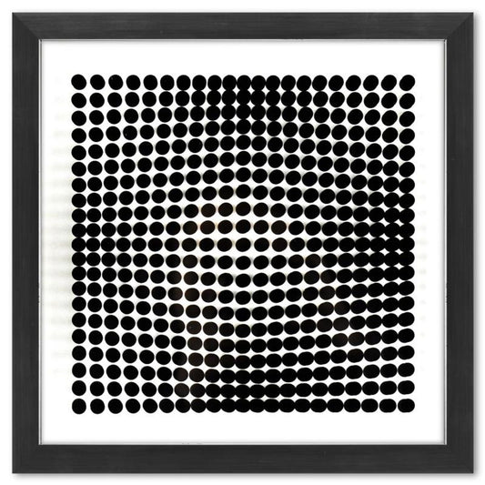 Victor Vasarely (1908-1997), "Trois Dimensions Optique de la serie Cinetiques" Framed 1973 Dimensional Art with Letter of Authenticity