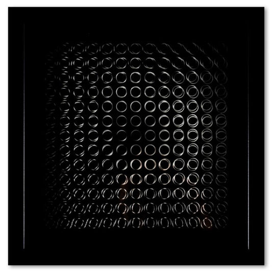 Victor Vasarely (1908-1997), "Trois Dimensions Optique de la serie Cinetiques" Framed 1973 Dimensional Art with Letter of Authenticity