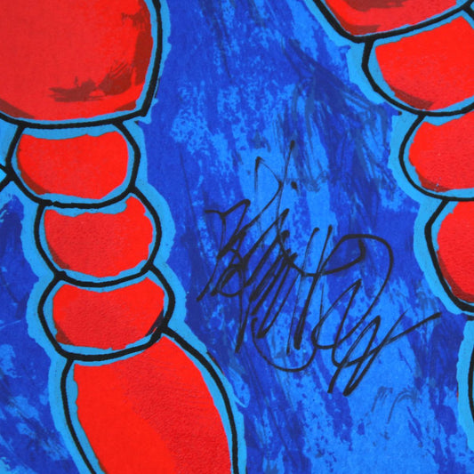 Jian Tie Feng- Silkscreen "Beauty and  Flowers"