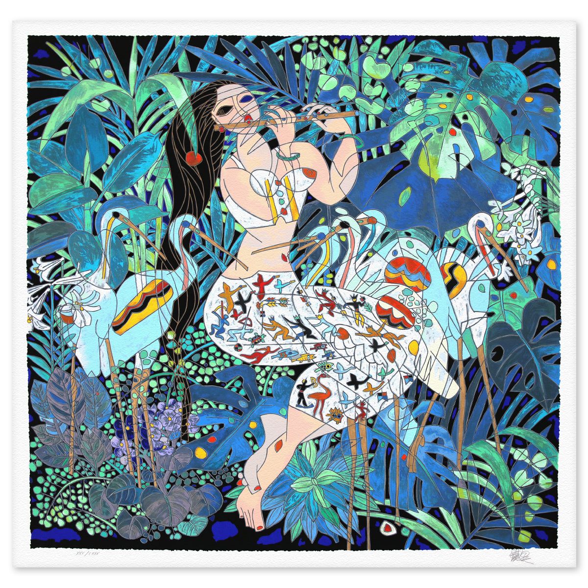Jian Tie Feng- Silkscreen "Esmeralda Forest"