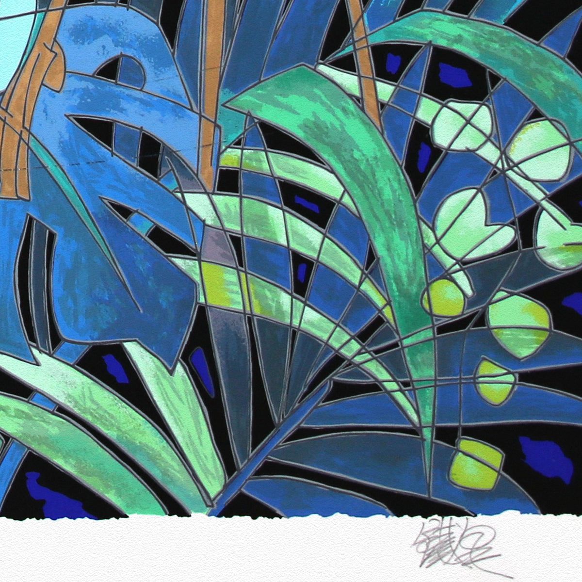 Jian Tie Feng- Silkscreen "Esmeralda Forest"