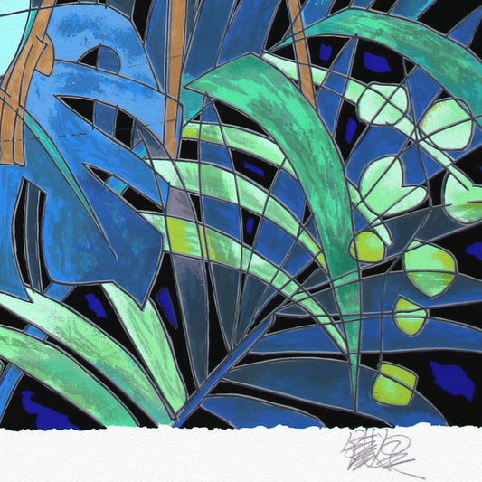 Jian Tie Feng- Silkscreen "Esmeralda Forest"