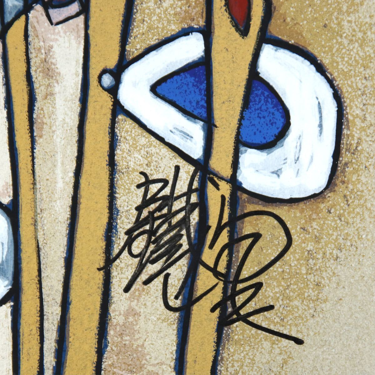 Jian Tie Feng- Silkscreen "Morning with Cranes"