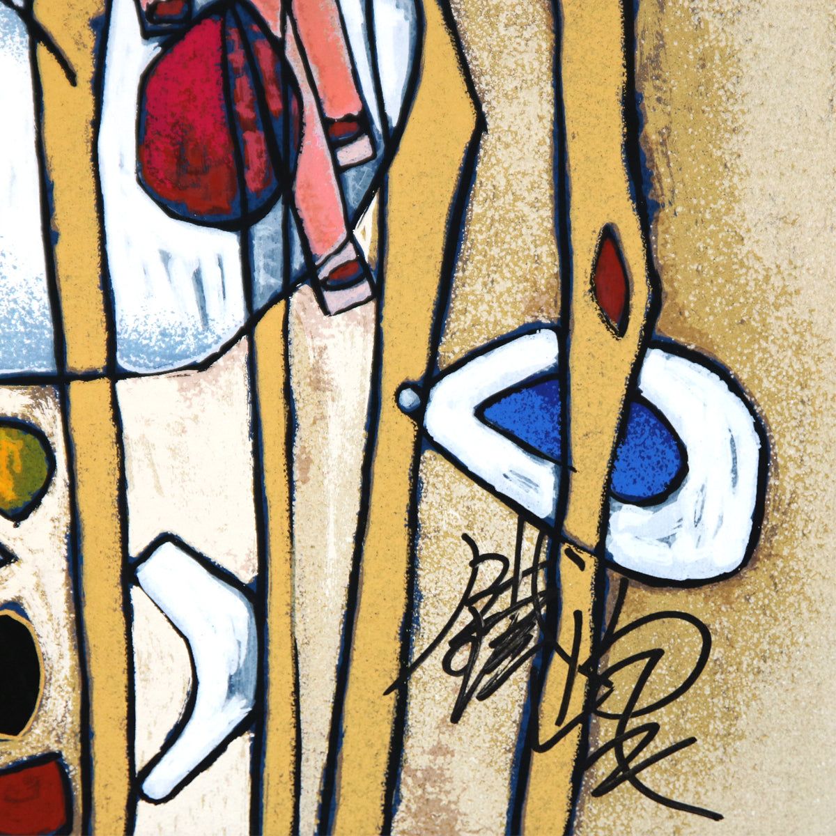 Jian Tie Feng- Silkscreen "Morning with Cranes"