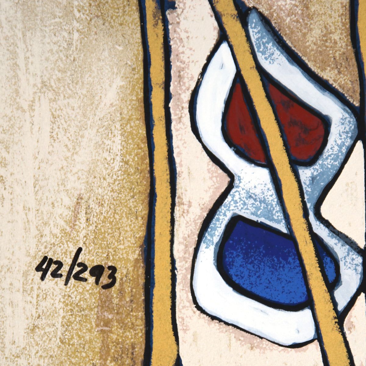 Jian Tie Feng- Silkscreen "Morning with Cranes"