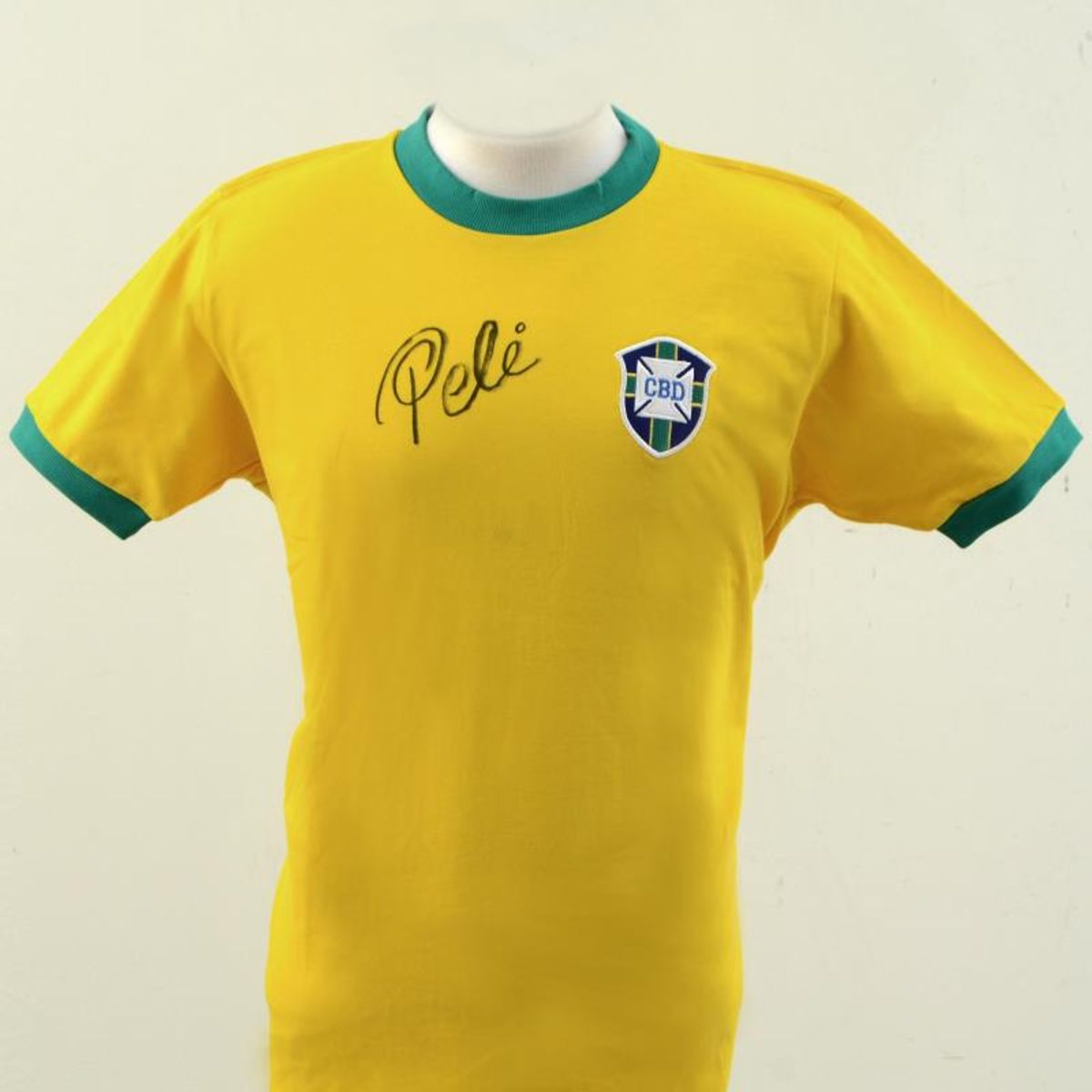 Brazil Soccer Jersey Autographed by Pele