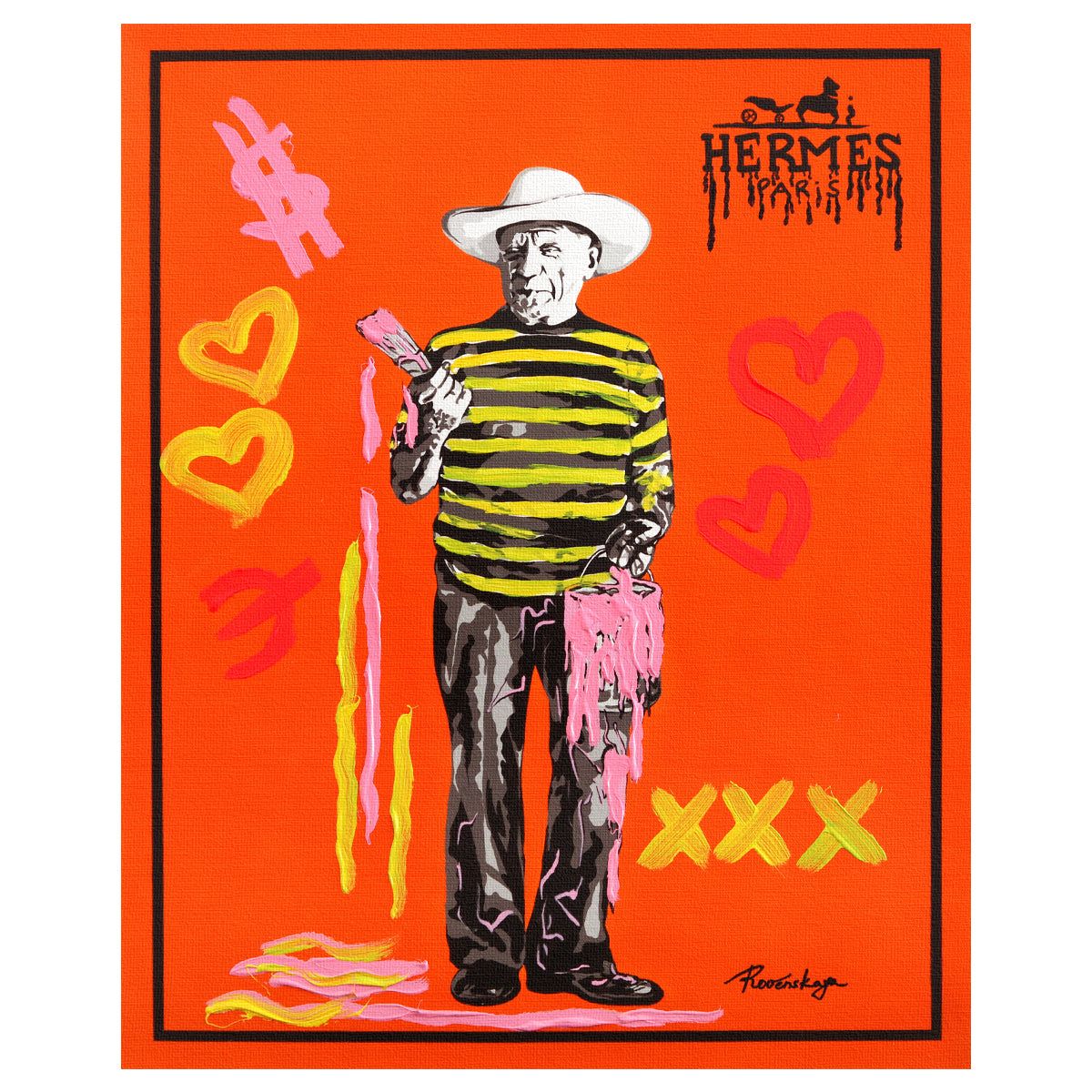 Nastya Rovenskaya- Original Mixed Media on Canvas "I am Pablo"