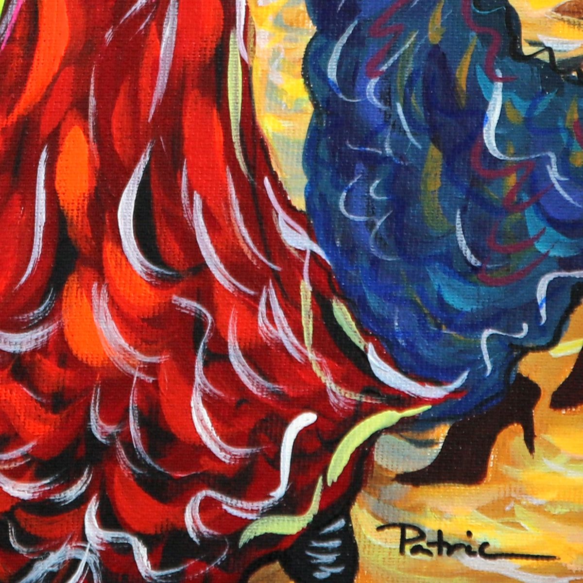 Patricia Govezensky- Original Acrylic on Canvas "Love, Laughter, and Lace"