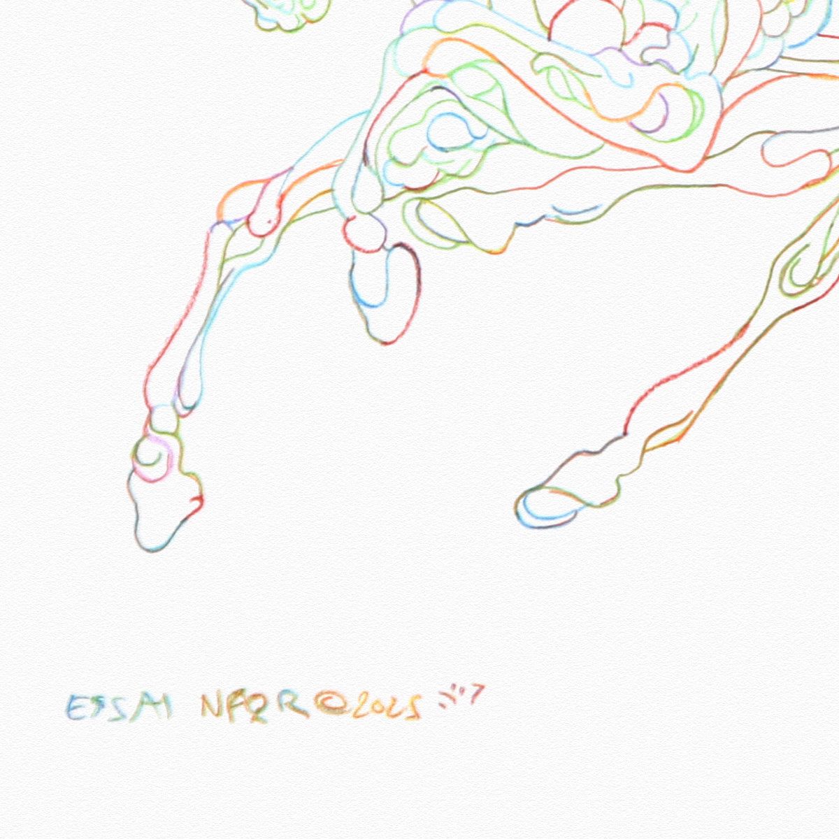 Guillaume Azoulay- Original Drawing "ESSAI NKQR"