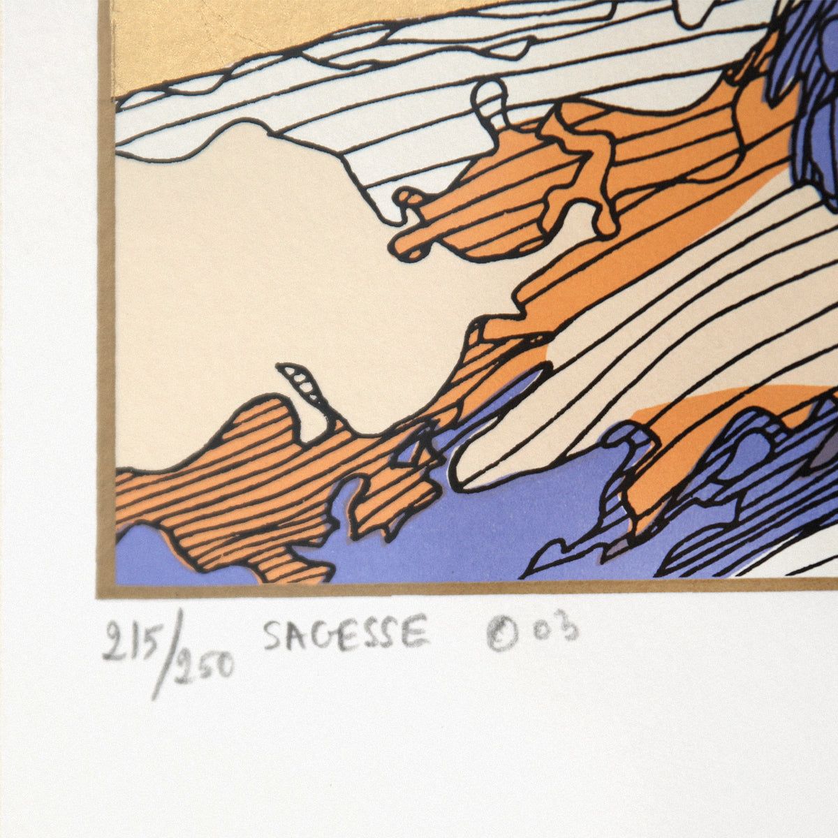 Guillaume Azoulay- Original Etching with Gold Leaf "Sagasee"