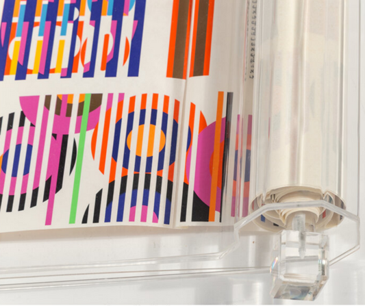 Yaacov Agam- Serigraph on Parchment "THE YAACOB AGAM MEGILLAH (SCROLL OF ESTHER)"